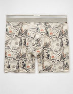 AEO Men's Dollar Bills 6" Ultra Soft Boxer Brief - Cream