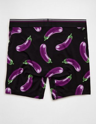 AEO Men's Food 6" Ultra Soft Boxer Brief - Black