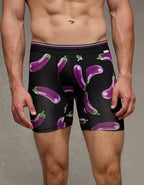 AEO Men's Food 6" Ultra Soft Boxer Brief - Black