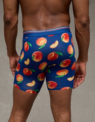 AEO Men's Food 6" Ultra Soft Boxer Brief - Navy