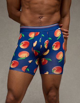 AEO Men's Food 6" Ultra Soft Boxer Brief - Navy