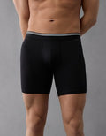 AEO Men's 6" Ultra Soft Boxer Brief - Black