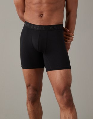 AEO Men's 6" Ultra Soft Boxer Brief - Black