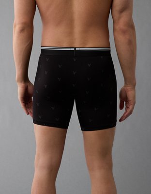 AEO Men's Eagles 6" Ultra Soft Boxer Brief - Black