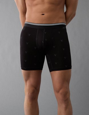 AEO Men's Eagles 6" Ultra Soft Boxer Brief - Black