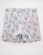 AEO Men's Food Satin Pocket Boxer Short - Light Blue