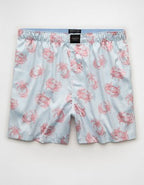 AEO Men's Food Satin Pocket Boxer Short - Light Blue