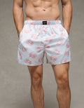 AEO Men's Food Satin Pocket Boxer Short - Light Blue