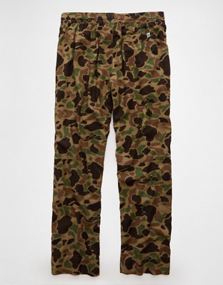 AEO Flannel PJ Pant - Camo Green