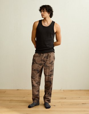 AEO Flannel PJ Pant - Camo Green