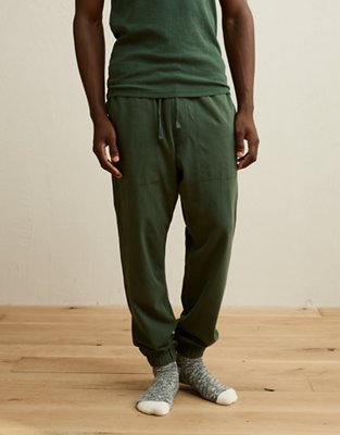 AEO Men's Jersey Jogger - Deep Forest Green