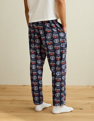 AEO Coors Graphic Flannel PJ Pant - Navy