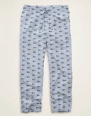 AEO Men's Oxford Lounge Pant - Light Blue