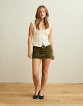 AE Stretch Super Low-Rise Perfect Micro Mini Skirt - Deep Forest Green