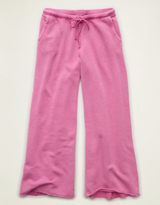 AE Dreamy Fleece Low-Rise Wide-Leg Sweatpant