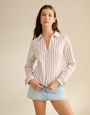 AE Fitted Button-Up Shirt