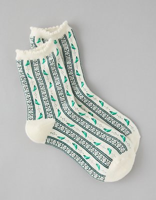 AE Graphic Cropped Crew Socks