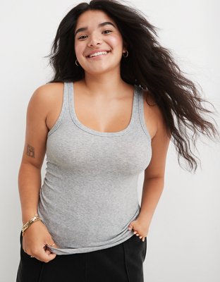 Aerie No BS Tank Top - Medium Heather Gray