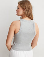 Aerie Free Spirit Ribbed Tank Top - Medium Heather Gray