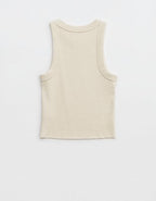 Aerie Free Spirit Ribbed Tank Top - Heather Frost