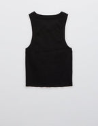 Aerie Free Spirit Ribbed Tank Top - True Black