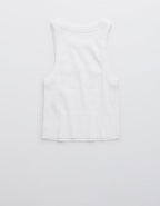 Aerie Free Spirit Ribbed Tank Top - White