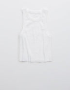 Aerie Free Spirit Ribbed Tank Top - White