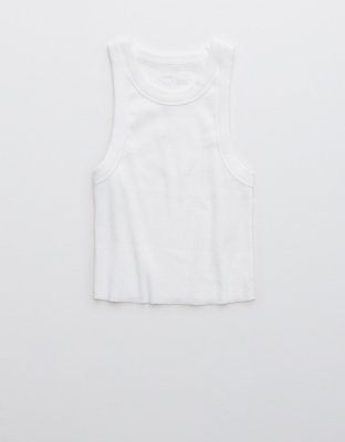 Aerie Free Spirit Ribbed Tank Top - White