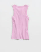 Aerie Unwind Waffle Henley Tank Top - Violet Willow