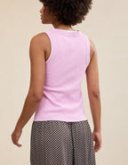 Aerie Unwind Waffle Henley Tank Top - Violet Willow