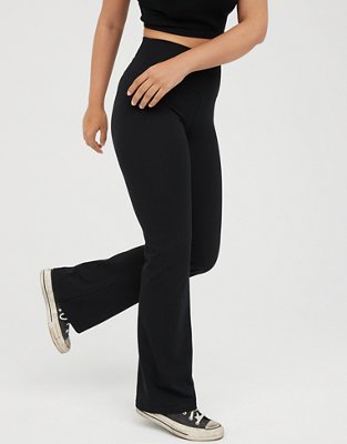 OFFLINE By Aerie OG Cotton High Waisted Flare Legging - True Black