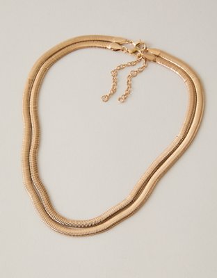 AEO Snake Chain Necklace 2-Pack - Gold