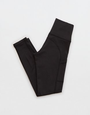 OFFLINE By Aerie The Hugger High Waisted Pocket Legging - True Black