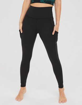 OFFLINE By Aerie The Hugger High Waisted Pocket Legging - True Black