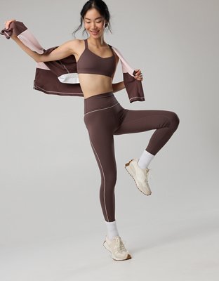OFFLINE By Aerie The Hugger High Waisted Piping Legging - Relic