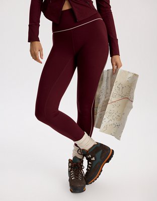 OFFLINE By Aerie The Hugger High Waisted Piping Legging - Royal Berry