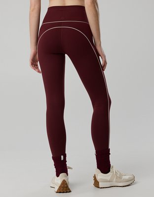 OFFLINE By Aerie The Hugger High Waisted Piping Legging - Royal Berry