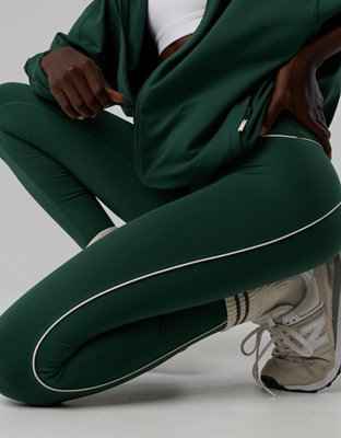 OFFLINE By Aerie The Hugger High Waisted Piping Legging - Rugged Green