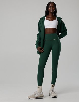 OFFLINE By Aerie The Hugger High Waisted Piping Legging - Rugged Green