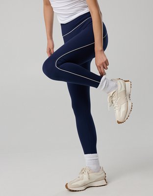 OFFLINE By Aerie The Hugger High Waisted Piping Legging - Royal Navy