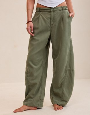 Aerie Utility Balloon Chino Pant - Festive Olive