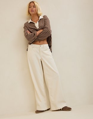 Aerie Daydream Denim Pant - Natural