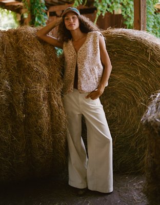 Aerie Daydream Denim Pant - Natural