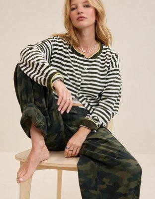 Aerie Utility Balloon Chino Pant - Tomboy Green