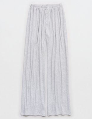 OVERSLEPT by Aerie Pointelle Pant - Light Heather Gray