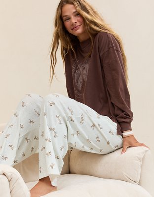 OVERSLEPT by Aerie Pointelle Pant - Cream