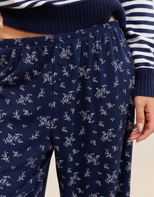 OVERSLEPT by Aerie Pointelle Pant - Navy