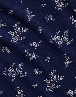 OVERSLEPT by Aerie Pointelle Pant - Navy