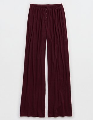 OVERSLEPT by Aerie Pointelle Pant - Royal Berry