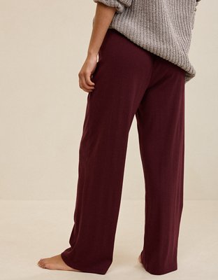 OVERSLEPT by Aerie Pointelle Pant - Royal Berry